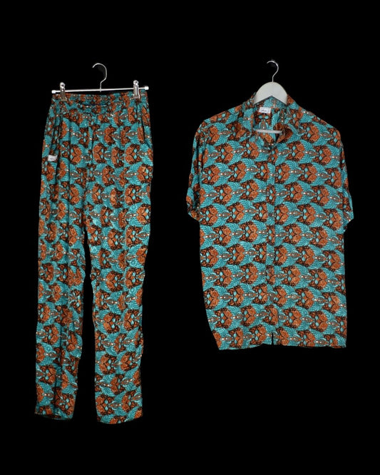 INDIWAII SET PANT - SHORT SLEEVE SHIRT  15 - L