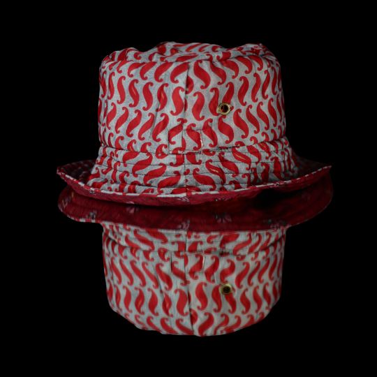 Coco HAT 51 / M-L   - REVERSIBLE bucket HAT SILK