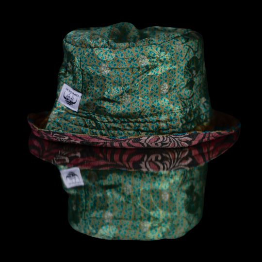 Coco HAT 53/ M-L   - REVERSIBLE bucket HAT SILK