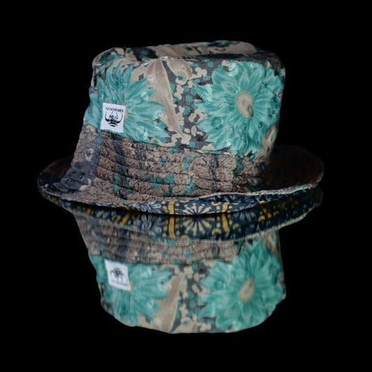 Coco HAT 57/ M-L   - REVERSIBLE bucket HAT SILK